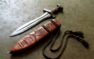 Medieval knife rope sheath bronze - the ground next free wallpaper