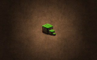 Green object on brown surface - a green object free wallpaper