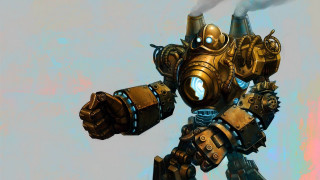 Steampunk robot gun smokestack antipodeans - donato giancola free wallpaper
