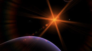 Bright sun distant planet star 2 - a distant star in the background free wallpaper