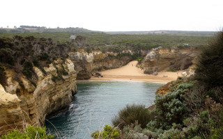 Australian beach cliff water sandscape - a cliff and a body of water free wallpaper