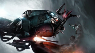Futuristic space ship demons mecha - its back end free wallpaper