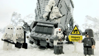 Lego snow stormtroopers slipperysurface military - concrete art free wallpaper
