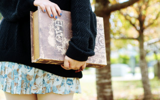 Woman holding book park trees - a park area free wallpaper for desktop