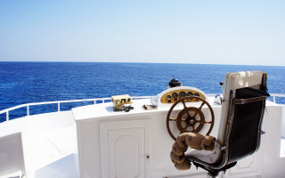 Steering wheel boat ocean deck - farid mansour free wallpaper