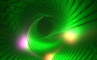 Green spiral background holography fractals - a white circle free wallpaper