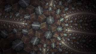 Umbrella room fractal art honeycomb - image of a bunch free wallpaper