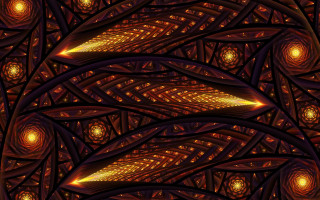 Glowing spiral fractals magic eyes - fractal free wallpaper for desktop