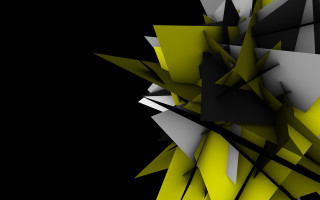 Black yellow abstract raytraced pokemon - ambient occlusion free wallpaper
