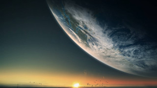 Large planet sun birds matte - a few bird free wallpaper for desktop