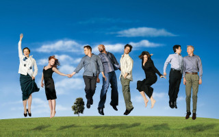 Jumping people surrealism promotional felix - one person free wallpaper for desktop