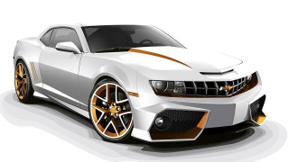 White car gold stripes hood - hood hood free wallpaper