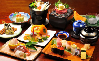 Table food sauces bento plate - asai chū free wallpaper