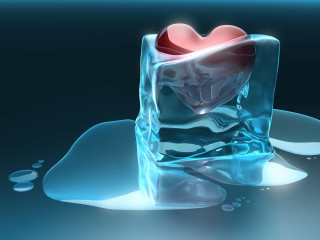 Heart ice water droplets ambient - a.b. frost free wallpaper for desktop