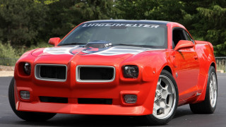 Red sports car white stripe 8 - sinister free wallpaper