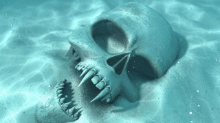 Skull sand fish eye gothic - damien hirst free wallpaper for desktop