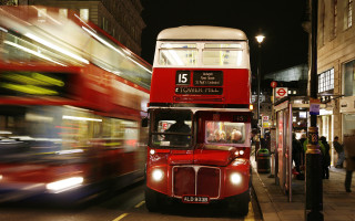 Double decker bus night tokyo - david annand free wallpaper for desktop