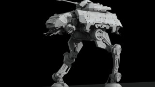 Robot gun mecha scifi ambient - a black surface free wallpaper for desktop