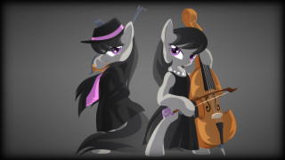 Gothic furry violin duo blackdress - sharp foccus ilustration free wallpaper