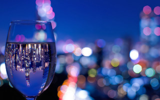 Wine city night holography bokeh - the city free wallpaper