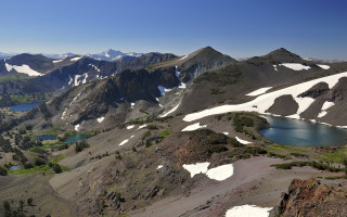 Mountain lake nature scenery panoramic - the mountain free wallpaper