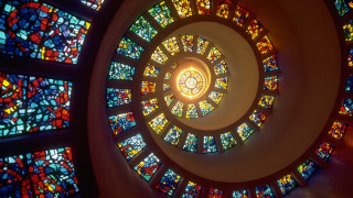 Spiral stainedglass light mosaic orphism - spiral free wallpaper