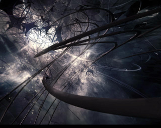 Spiral lines shapes space bright - the center free wallpaper