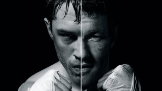 Man tie shirt hyperrealism blackbackground - the other side of the image free wallpaper