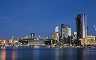 Tokyo cityscape night bridge river 2 - a body of water in front free wallpaper