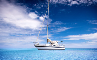 Sailboat cloudy blue sky dock - eric zener free wallpaper for desktop