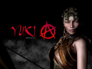 Woman leather outfit sword red - aleksi briclot free wallpaper