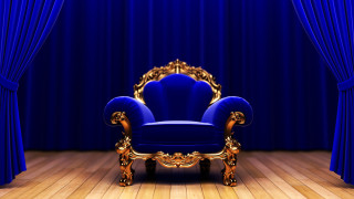 Blue chair gold frame wooden - a gold frame free wallpaper