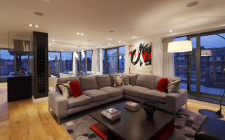 Living room couch table city 2 - the room free wallpaper