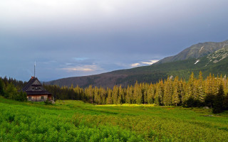 Small house field mountain forest - arkhip kuindzhi free wallpaper