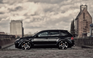 Black car street building bridge - a street next free wallpaper