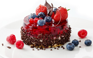 Berry chocolate rococo plate food - food photography free wallpaper for desktop