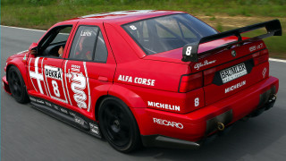 Red car driving road number - the back of the car free wallpaper