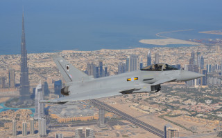 Fighter jet city river skyline - colin middleton free wallpaper