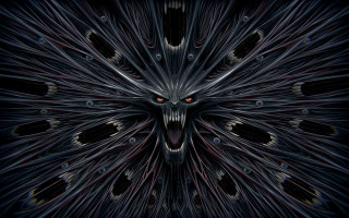 Demonic animal red eyes gothic - dark art free wallpaper for desktop