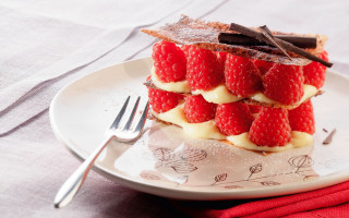 Desserts stack plate fork rococo - a napkin free wallpaper
