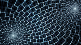 Blue spiral white dots black 3 - white dot free wallpaper