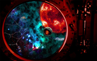 Clock redplanet star space matte - cedric seaut keos masons free wallpaper