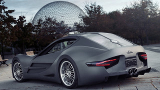 Futuristic car street parkbench glass - a futuristic car free wallpaper for desktop