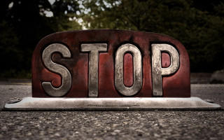 Stop sign forest 3d realistic - the side of a road next free wallpaper