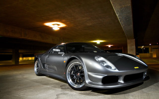 Silver sports car parking garage 5 - a parking garage free wallpaper