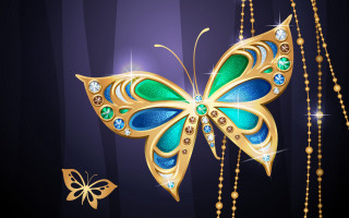 Butterfly jewels beads necklace cloisonnism - evert collier free wallpaper