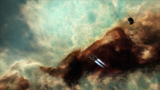 Space station star filled sky - star citizen halo free wallpaper