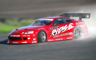 Red car smoke bomb track - a track free wallpaper