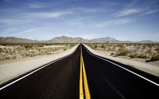 Long road mountains sky clouds - edward ruscha free wallpaper