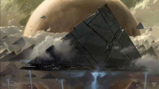 Futuristic ship sky planet clouds - a futuristic ship free wallpaper